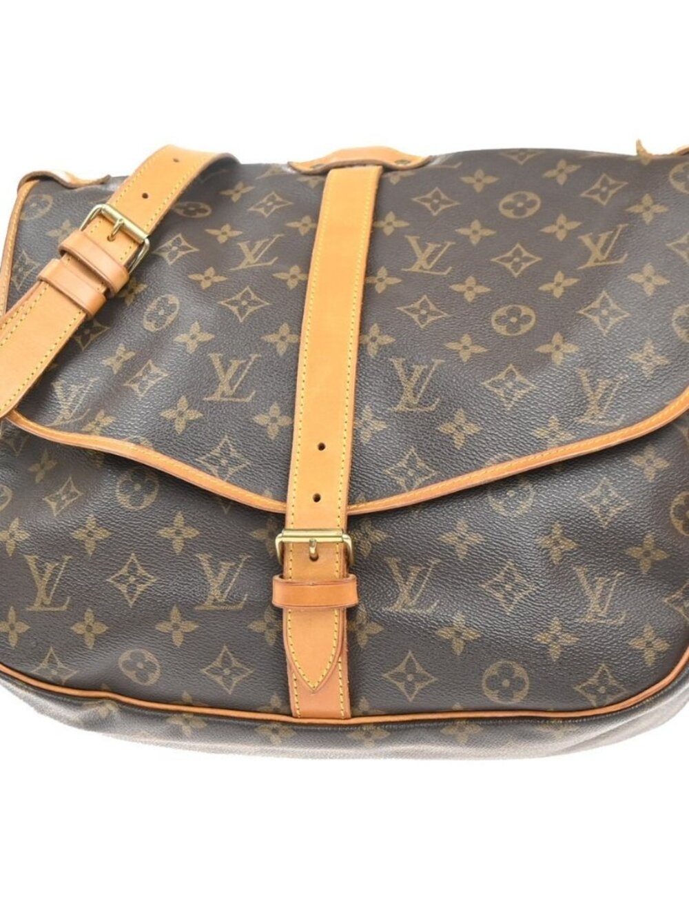 LOUIS VUITTON Saumur 35 Shoulder Bag Monogram Leather BN France M42254 74KC864 - Picture 1 of 16